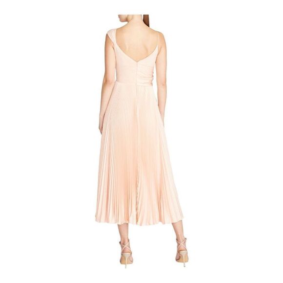 Theia cara Pink Pleated Cocktail Dress Size 14 NWT - Picture 3 of 9